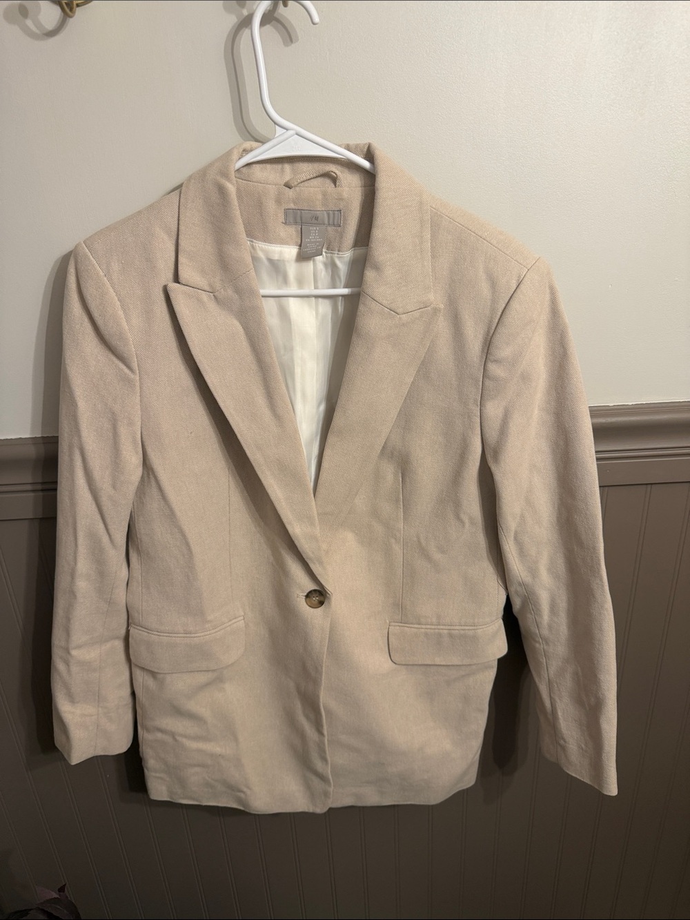 H&M Beige Single-Button Women's Blazer